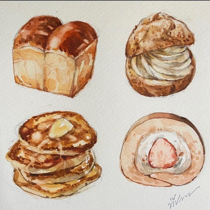 Bakery, four panels