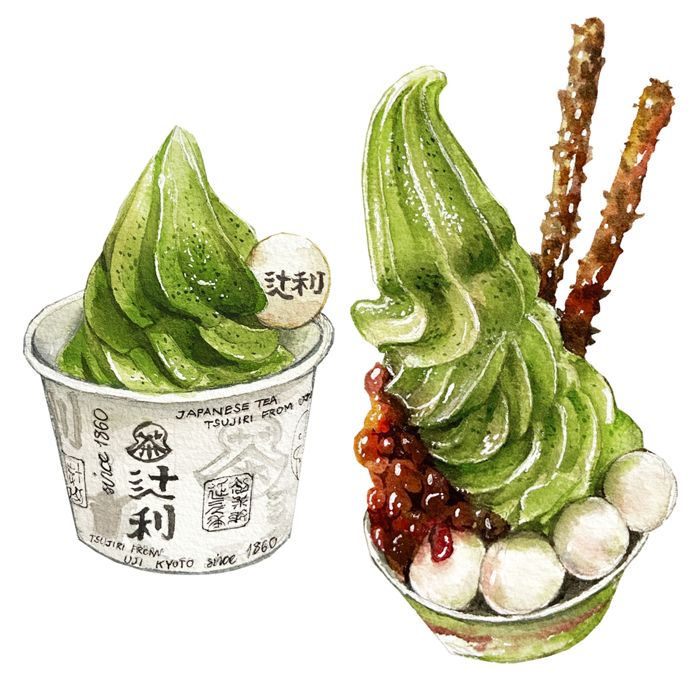Matcha soft-serve